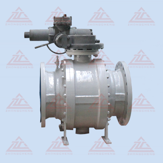 Cast steel trunnion mounted ball valve