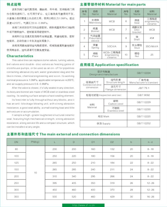 swing ceramic g feed valve